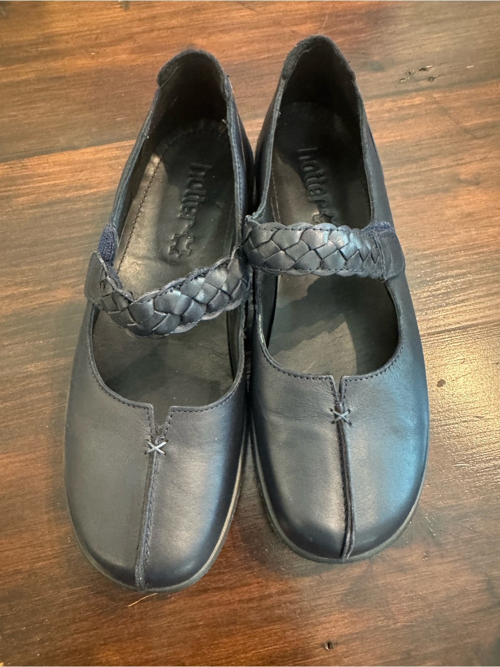 HOTTER Navy Blue Leather Mary Jane Shoes – Women’s Size 7.5